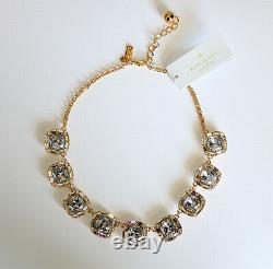 KATE SPADE ON THE TOWN SHORT NECKLACE wbru5109 wedding clear crystal shiny gold