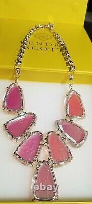 Kendra Scott Iridescent Dichroic Foil Harlow Necklace! RARE TX Limited Edition