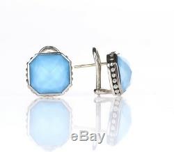LAGOS 131767 Sterling Silver Maya Gemstone Doublet Square Earrings