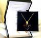 Lalique Beautiful Red Heart / 9ct Gold Chain Stunning/investment