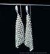 Lopez Stunning Earrings Crystals From Swarovski Mesh 8cm