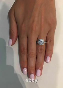 Lab Created Cushion Cut Moissanite Unique White Gold Plated Wedding Ring For Her