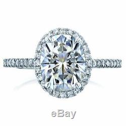 Ladies Round Cut 1.20Ct Diamond Halo Engagement Wedding Ring 14k White Gold Over