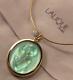 Lalique Clemence Lady Cameo Antinea Green Opalescent Crystal Necklace Pendant