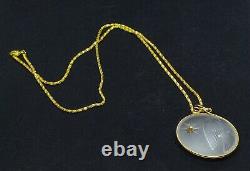 Lalique Ricci Vintage Dove Pendant /chain With Beautiful Real Diamondrare