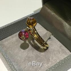 Lalique Ring Colored Round Crystal Beads Designed Ring with Box â Size 8.5