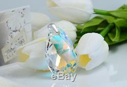 Large Pendant 925 Silver 50mm Pear Crystal Ab Crystals From Swarovski