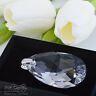 Large Pendant 925 Silver 50mm Pear Crystal Clear- Crystals From Swarovski