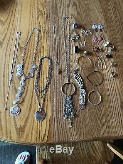 Large Silpada Lot Of Beautiful Items 25 Pieces Rings Sizes 7&8 HTF