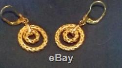 Levian earrings 5.3 g 14kt yellow gold beautiful