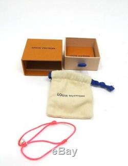 Louis Vuitton UNICEF Bracelet Silver Lockit Ag 925 A31466 Pink Silk