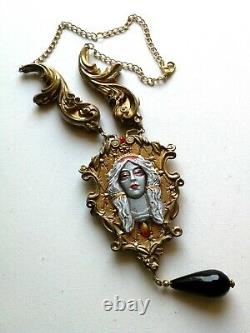 Luxury jewelry necklace vintage style pendant woman accessories antique art deco