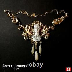 Luxury jewelry necklace vintage style pendant woman antique accessories art deco