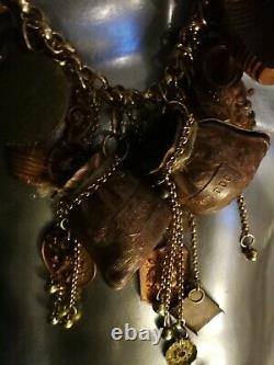 Luxury jewelry necklace vintage style pendant woman antique accessories cooper