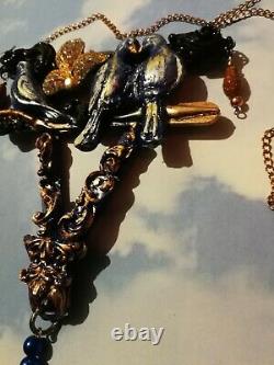 Luxury jewelry necklace vintage style pendant woman charm art deco liberty chain