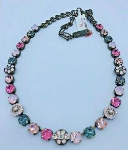 Mariana Necklace Jewelry Pink Gray Crystal Rhinestone Swarovski Valentines Day