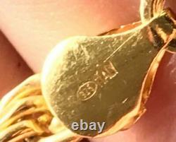 Men's 14K Gold Over Real Solid 925 Silver Rope Chain MADE IN ITALY 20-30 3-5mm