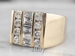Men's 4Ct Emerald Cubic Zirconia Cluster Wedding Ring Yellow Gold-Plated Silver