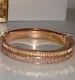 Michael Kors Rose Gold Rhinestone Bangle Bracelet Beautiful Piece Of Mk Jewelry