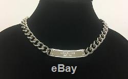 Michael Kors Silver Reversible, Chain Link, Pave Crystal Plaque Necklace Mkj3618