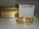 Michael Kors Women's Black Friday Gold Bangle Bracelet Crystals Mkj6227710 + Box