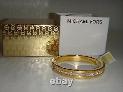 Michael Kors Women's Black Friday Gold Bangle Bracelet Crystals MKJ6227710 + BOX