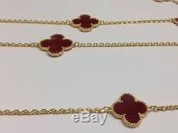 Mix size carnelian motif necklace