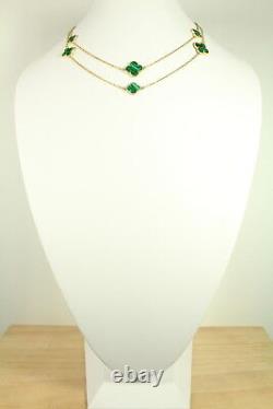 Mixed sze malachite motif necklace
