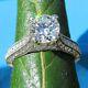 Moissanite Solitaire Engagement Ring 3.00 Carat Round Cut Solid 14k White Gold