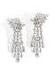 Multi-shape Cz Long Chandelier Earrings Marilyn Monroe Inspired 925 Ss Jewelry