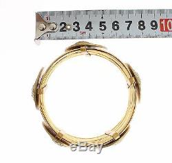 NEW $1450 DOLCE & GABBANA Bracelet MONETE Gold Brass SICILY Coin Wide Bangle