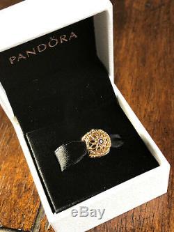 NEW Authentic Pandora 14Kt Gold Delicate Beauty Black Spinel Charm 750821SPB