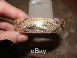 NWT 10 K Delicate Gold Bangle BRACELET WithBeautiful Pattern Retails for $379.00