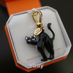 NWT JUICY COUTURE LIMITED 2013 Egypt Black Cat Bastet Pave BRACELET CHARM NEW