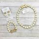 Nwt Kate Spade All Wrapped Up In Pearls Necklace Bracelet Earring Set Msrp $294