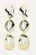 Nwt Leigh Miller Triple Tier Gold-tone And Rhodium-plated Earrings $460