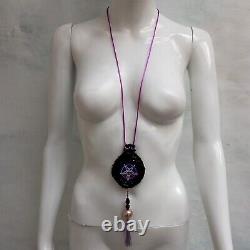 Necklace protective talisman magic black pendant wicca baphomet satan halloween