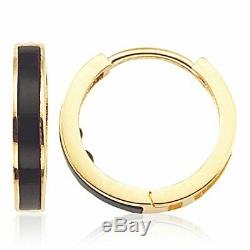 New 14k Solid Yellow Gold Huggie Hoop Earring Free Shipping