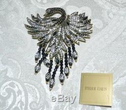 New $190 HEIDI DAUS Magnificent Graceful Beauty Brooch Pin Crystals