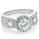 New 1.20 Ct Round Cut Halo Diamond Engagement Wedding Ring 14k White Gold Over