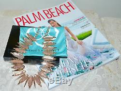 New $295 KENDRA SCOTT Stunning Gwendolyn Statement Necklace Peach Blush Illusion