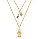 New Beauty And The Beast Disney Couture Cogsworth Necklace 14k Gold Plated 90cm