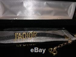 New Dior Black and Vintage Gold Color J'adior Choker Necklace