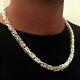 New Mens Byzantine Kings Chain Necklace 925 Sterling Silver 22inch 8mm 200gr