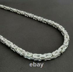 New MENS Byzantine Kings Chain Necklace 925 Sterling Silver 22Inch 8mm 200GR