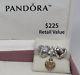 New Withbox Pandora Gift Set Of 3 Beautiful Heart Charms Magnificent Heart Angel