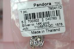 Nib Pandora14k Gold And Diamond Charm Retired 790411d Very Rare Htf! Box