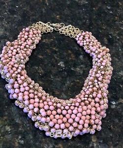 Nordstrom Natasha Haute Couture Pink Chunky Choker Necklace Statement Jewelry