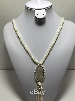 Nwt Kendra Scott Tatiana Long Pendant Necklace Ivory Mother Of Pearl Beautiful