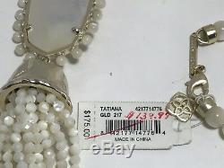 Nwt Kendra Scott Tatiana Long Pendant Necklace Ivory Mother Of Pearl Beautiful